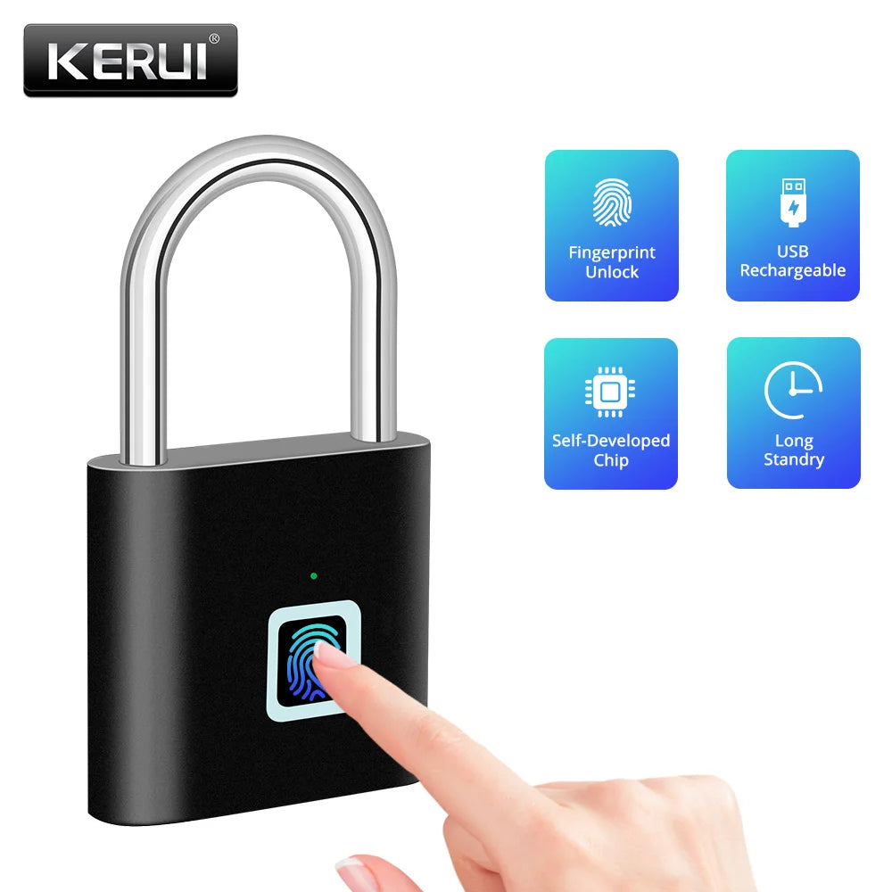 Fingerprint Lock Smart Padlock Waterproof