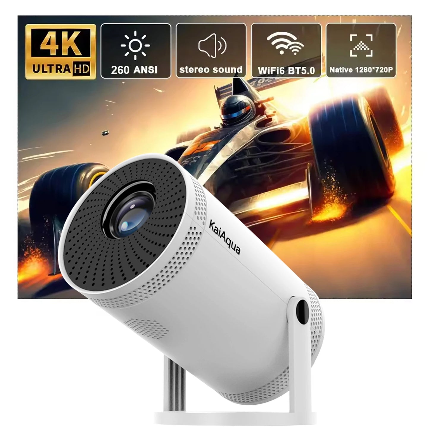 Portable Projector 4K Home Cinema Outdoor
