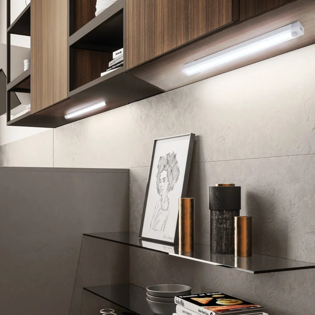 LED Motion Sensor Light Wireless LED Night Light Type C Rechargeable Light Cabinet Wardrobe Lamp Staircase Backlight for Kitchen