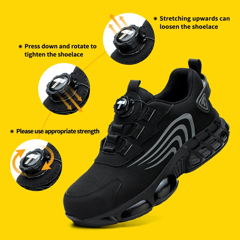 Safety Shoes Rotary Button 