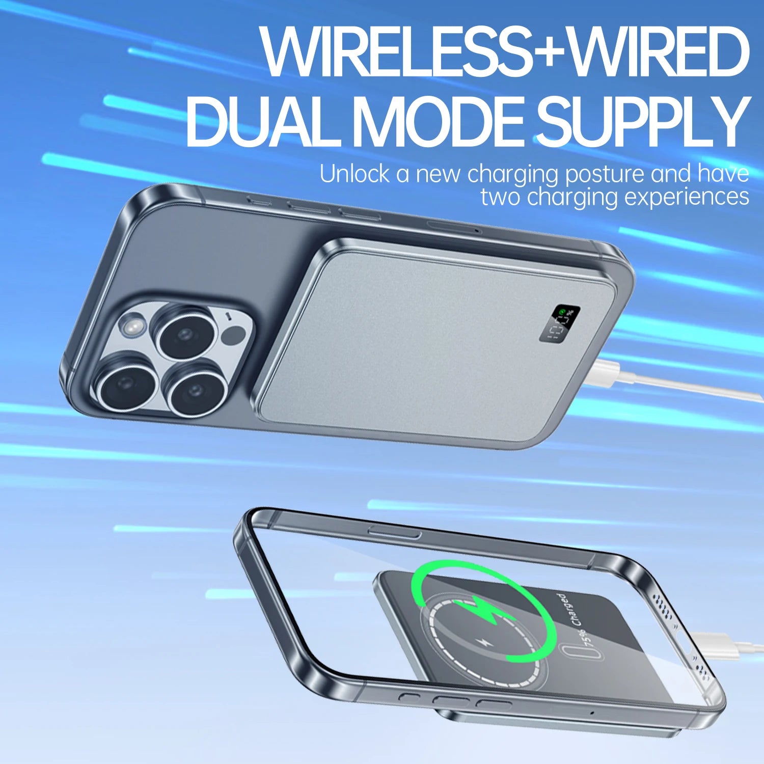 Fast Charging Magnetic Wireless Power Bank PD25W 